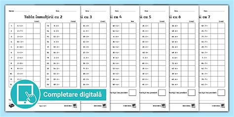 Paralizie Fictiv Prundi Fise De Completat Tabla Inmultirii Fust F Cut