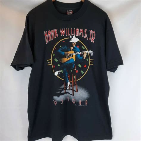 Vintage 1993 Hank Williams Jr Tour T Shirt Single Stitch Etsy