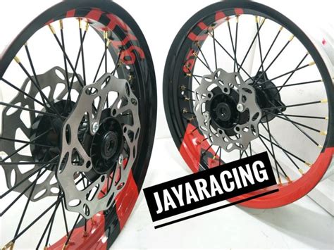 Jual Velg Custom Supermoto Ring 17 L 350 300 Depan Double Disc Klx 150