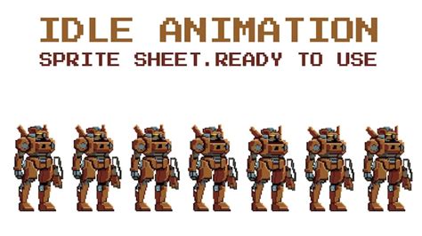 Premium Vector | Robot cartoon animation idle attack victory lose sprite sheet pixel art ready ...