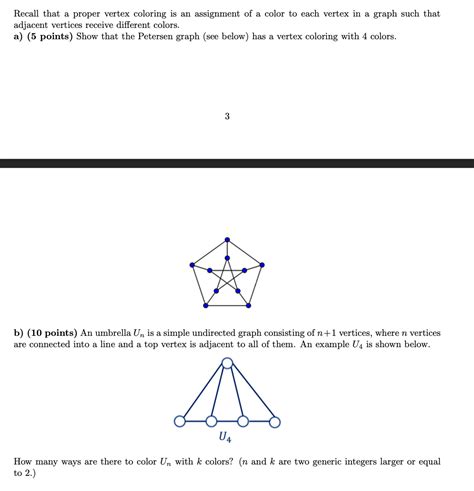 Solved Recall That A Proper Vertex Coloring Is An Assignment Chegg