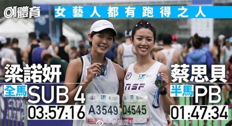 【01娛樂】渣打馬拉松｜蔡思貝出戰半馬刷新pb 梁諾妍「sub 4」完成全馬 香港台灣资讯