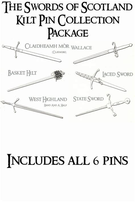 Premium Swords of Scotland Kilt Pins Package | UT Kilts – UTKilts