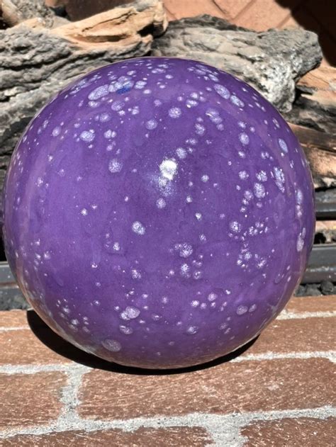 Large Ceramic Ball Purple 9 Ceramic Gazing Ball Etsy