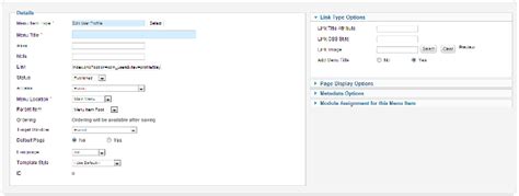 Help25menus Menu Item User Profile Edit Joomla Documentation