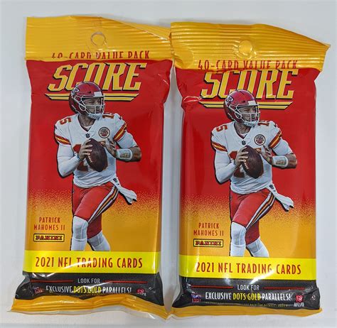 Pair Score Nfl Football Card Jumbo Fat Value Packs Cards