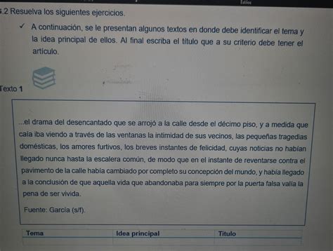 Necesito Saber Su Idea Principal Titutlo Y Tema Porfavor Brainly Lat