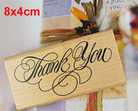 84cm Large Thank You Rubber Stamp Card Marking T Etsy