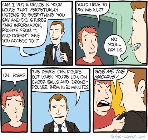 Smbc Comic On Why Consumers Accept Welcome Listening Devices At Home