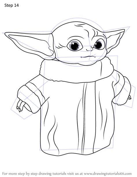 Learn How To Draw A Baby Yoda Star Wars Step By Step Drawing Tutorials