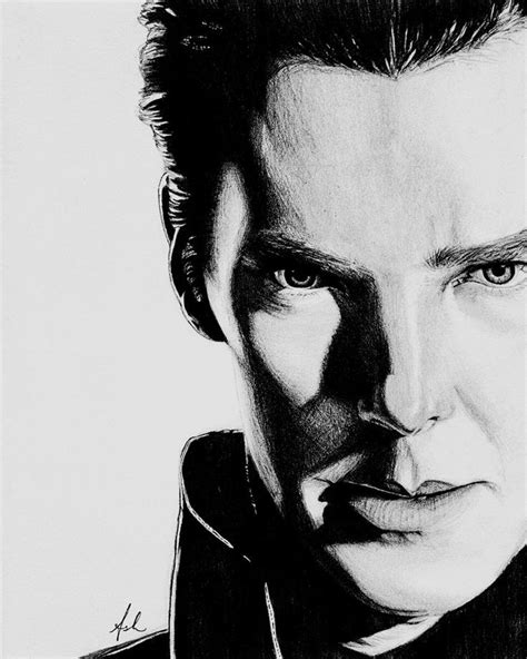 Pencil Drawing Of Star Trek Character John Harrison Aka Khan Played By