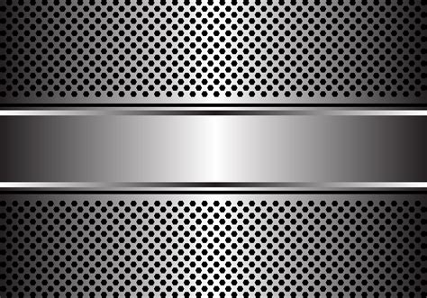 Abstract Silver Banner On Hexagon Mesh Design Luxury Modern Background