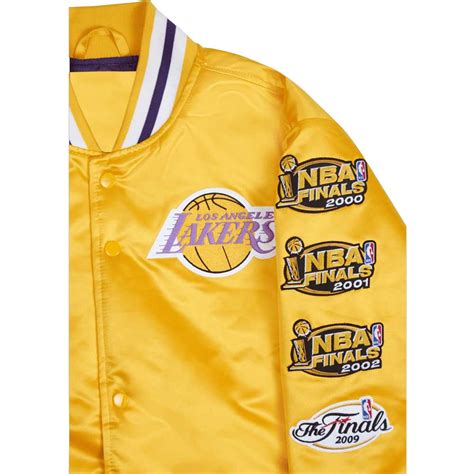 Yellow Satin Los Angeles Lakers Champ City Jacket Jackets Masters