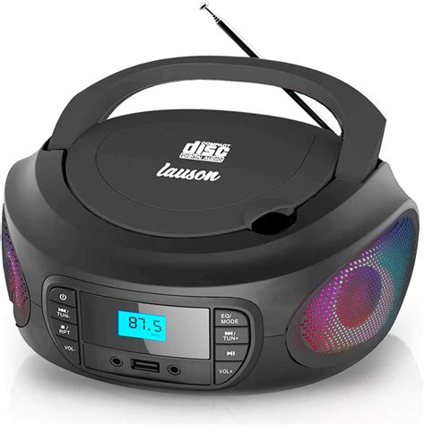 Lauson LLB998 Lecteur de CD Portable avec Lumières LED Multicolores