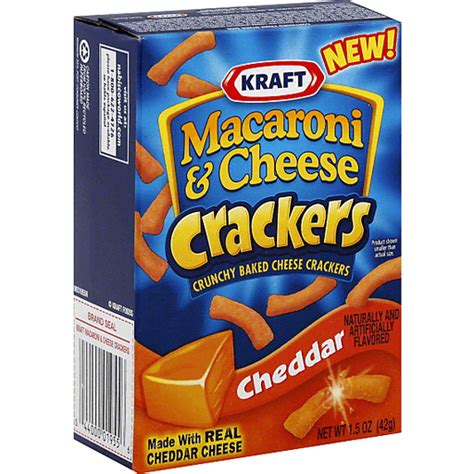 Kraft Macaroni & Cheese Baked Cheese Crackers, Cheddar | Crackers ...