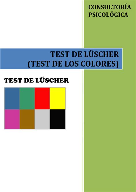 Test Colores Personalidad Trabajo 8