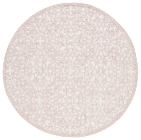 Safavieh Martha Stewart Trace Floral Area Rug Ivorypink 6 X 6