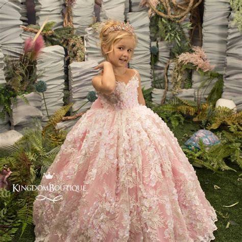 Ivory Blush Pink Satin Tulle Formal Flower Girl Dress For Etsy