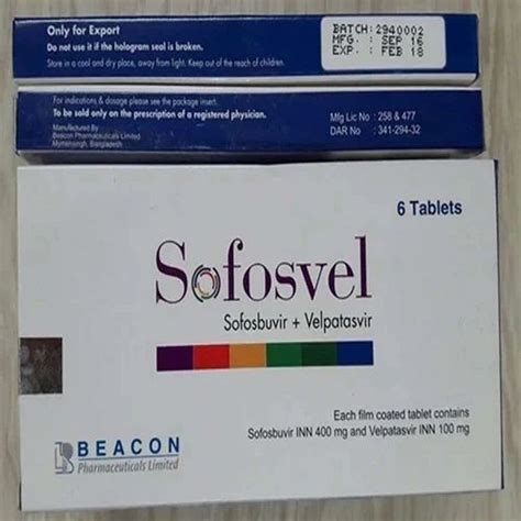 Sofosvel Sofosbuvir Velpatasvir Mg At Rs Bottle Hepcina