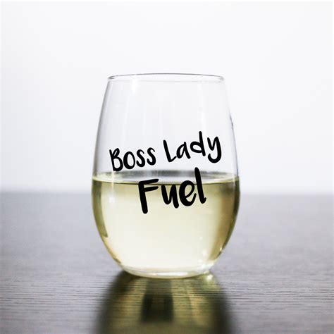 Boss Lady Fuel Stemless Wine Glass Boss Babe Fuel Stemless