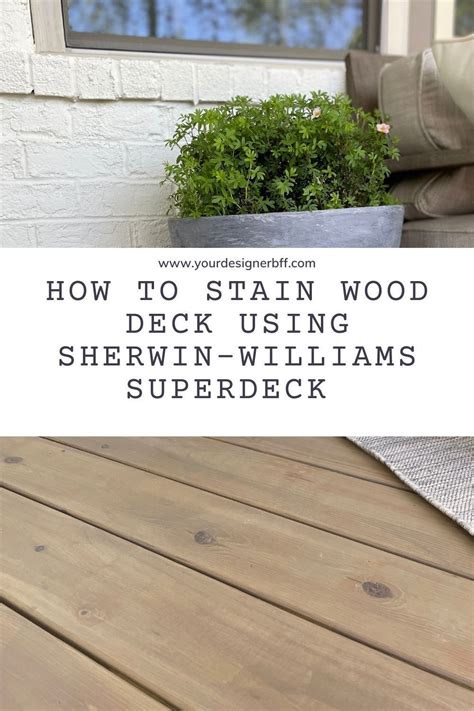 How To Stain Wood Deck Using Sherwin Williams Superdeck Artofit