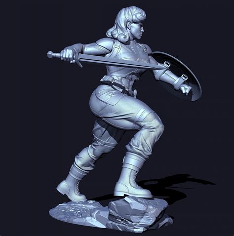 Captain Carter with NSFW 3D model 3D printable | CGTrader