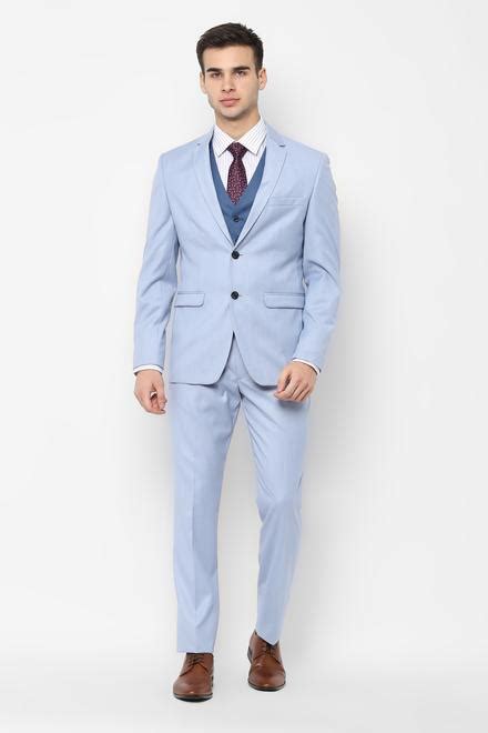 Allen Solly Suits And Blazers Allen Solly Blue Three Piece Suit For Men At