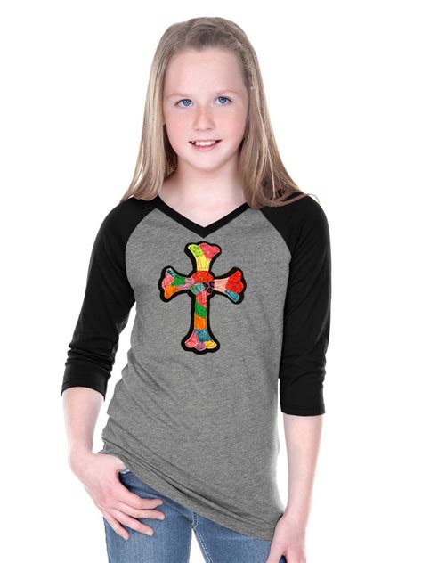 Tween Raglan Patchwork Cross Hip Together