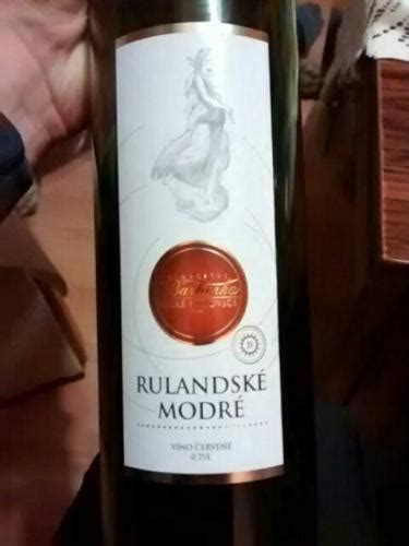 1987 Vinařství Barborka Rulandské Modré Vivino US