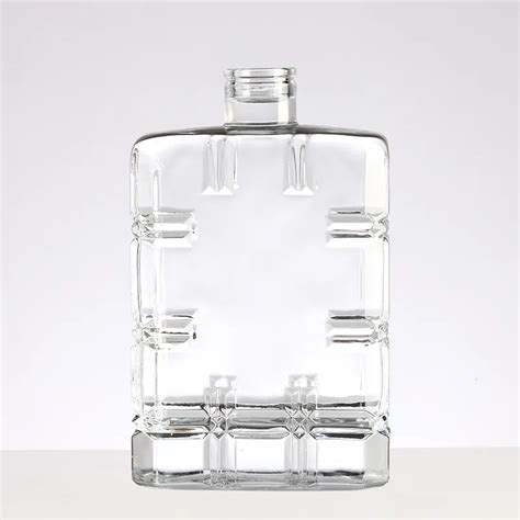 square rectangular wine bottle whisky glass flask geometric square bottle