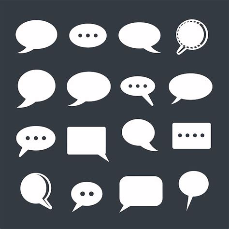 Premium Vector Speech Bubble Icon Flat Vector Illustration Set Of