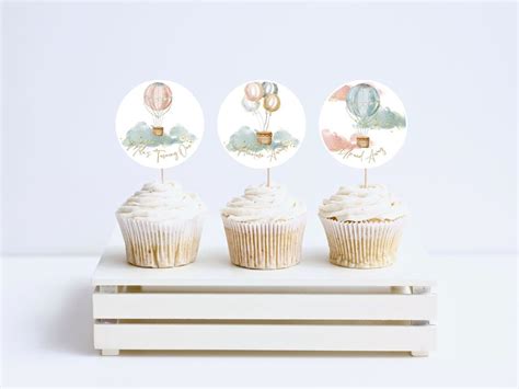 EDITABLE Hot Air Balloons Paper Placemat Gender Neutral Up And Away