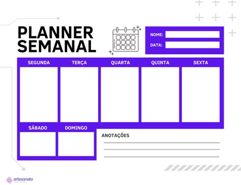 Planner Semanal Para Imprimir Modelo 2022 Artesanato Passo A Passo