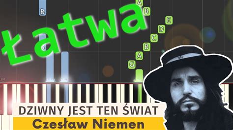 Dziwny jest ten świat Czesław Niemen Piano Tutorial łatwa wersja