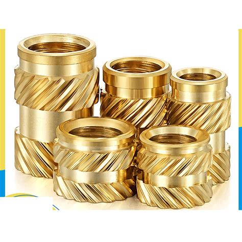 M2 M2 5 M3 M4 M5 M6 M8 Brass Insert Nut Hot Melt Knurled Thread Nuts Heat Injection Embedment