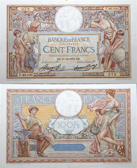 Banque De France Cent Francs Luc Olivier Merson Gimbellet Flickr