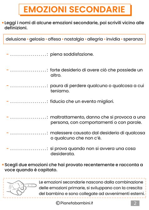 Schede Didattiche Sulle Emozioni Per La Scuola Primaria Pianetabambini It