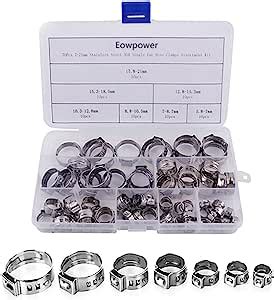 Eowpower Pieces Mm Stainless Steel Single Ear Hose Clamps