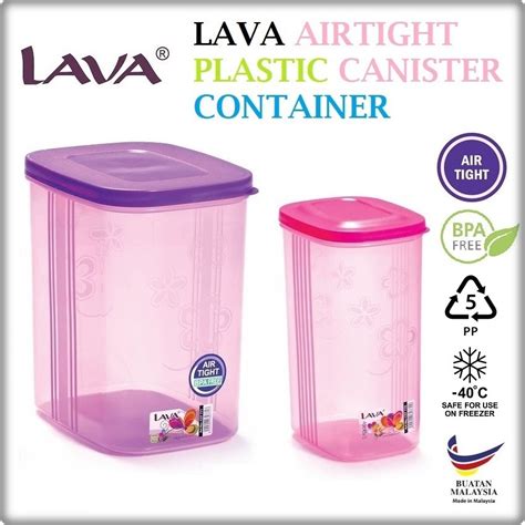 Lava Multipurpose Airtight Plastic Container Canister Lava Tabung Bekas