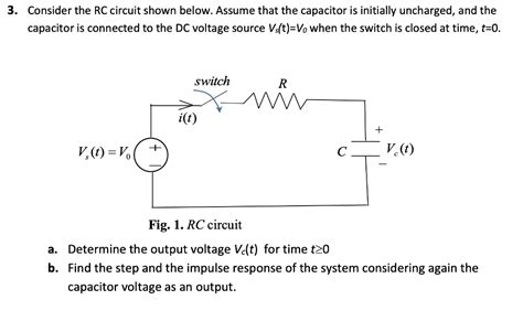 Solved Consider The Rc Circuit Shown Below Assume That Chegg