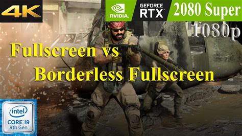 COD Warzone RTX 2080 Super 1080p Fullscreen Vs Borderless