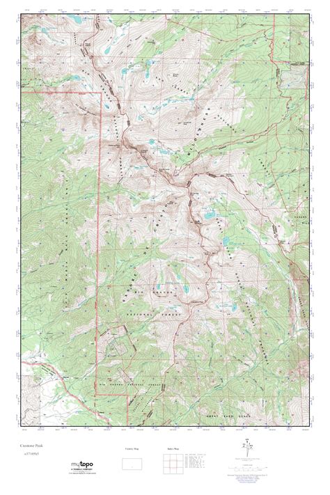 Mytopo Crestone Peak Colorado Usgs Quad Topo Map