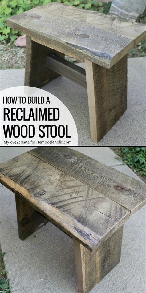 Remodelaholic | DIY Reclaimed Wood Stool + Plans