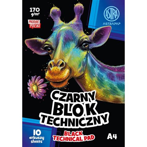 Blok Techniczny ASTRA Czarny A4 10 Arkuszy