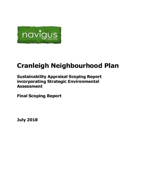 Fillable Online Client Cranleigh Neighbourhood Plan Fax Email Print