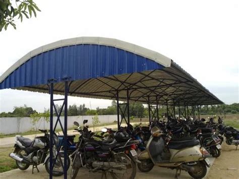 Blue MS Industrial Mild Steel Parking Shed At Rs 185 Sq Ft In Chennai