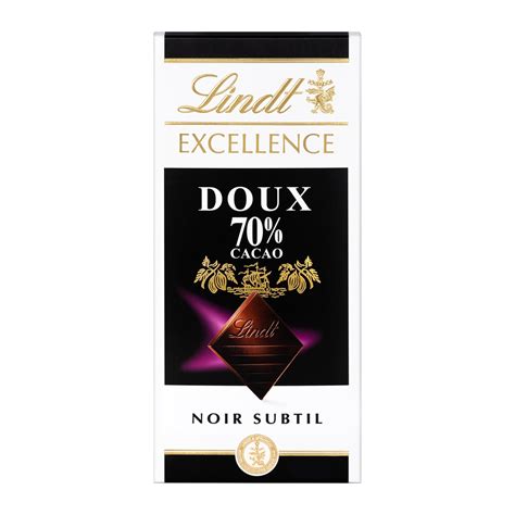 LINDT Excellence tablette de chocolat noir dégustation subtil 70 100g