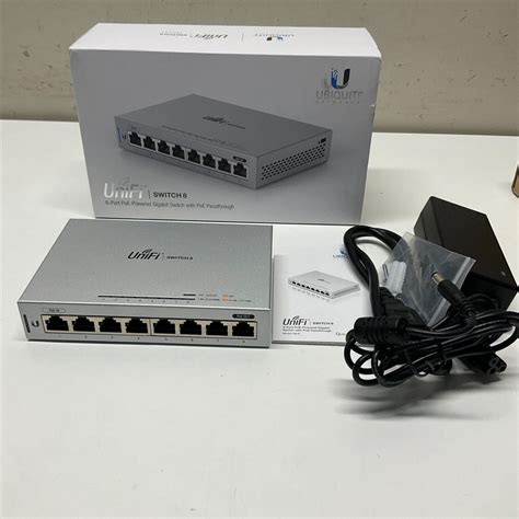 Used Ubiquiti UniFi 8 Port PoE Powered Gigabit Switch With PoE