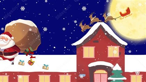 Christmas Santa Claus Cartoon Powerpoint Background For Free Download ...