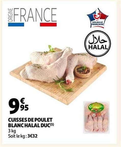 Promo Cuisses De Poulet Blanc Halal Duc Chez Auchan